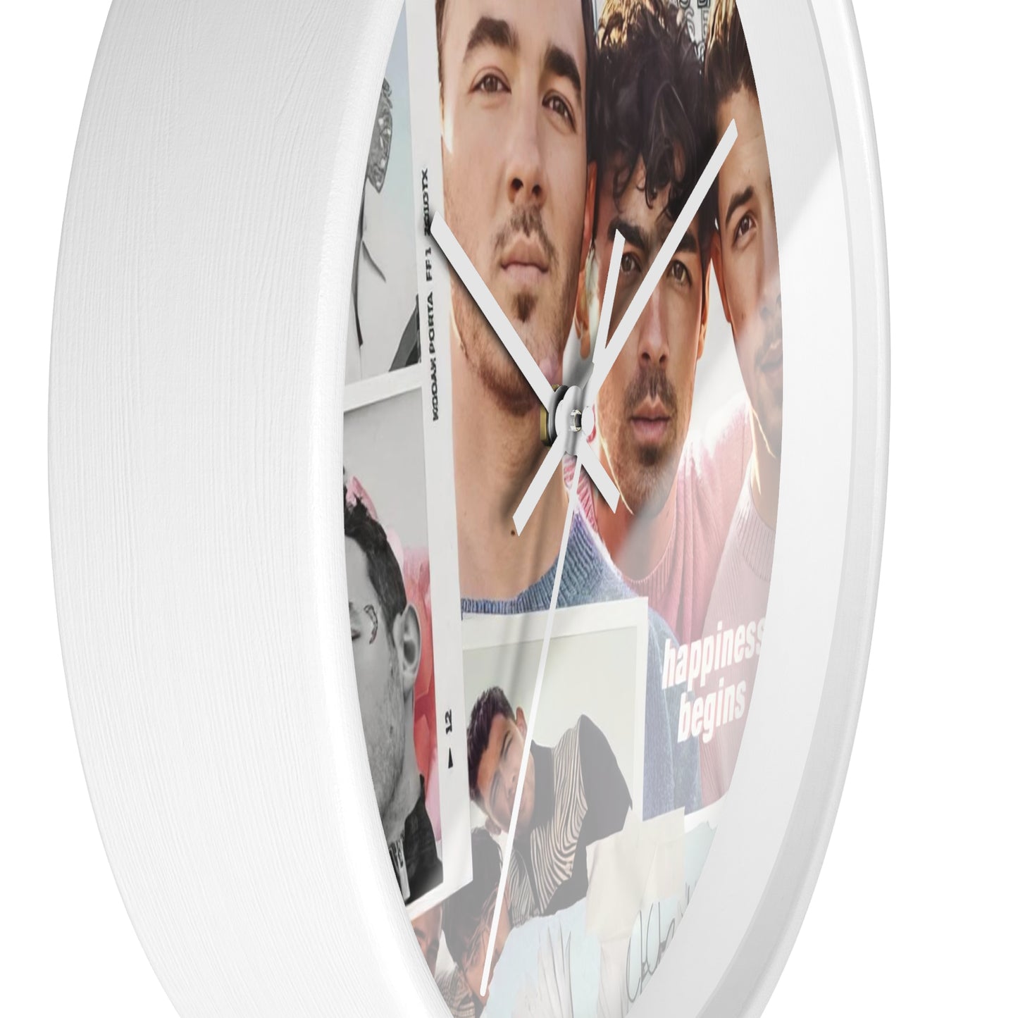 Jonas Brother Happiness Begins Collage Round Wall Clock