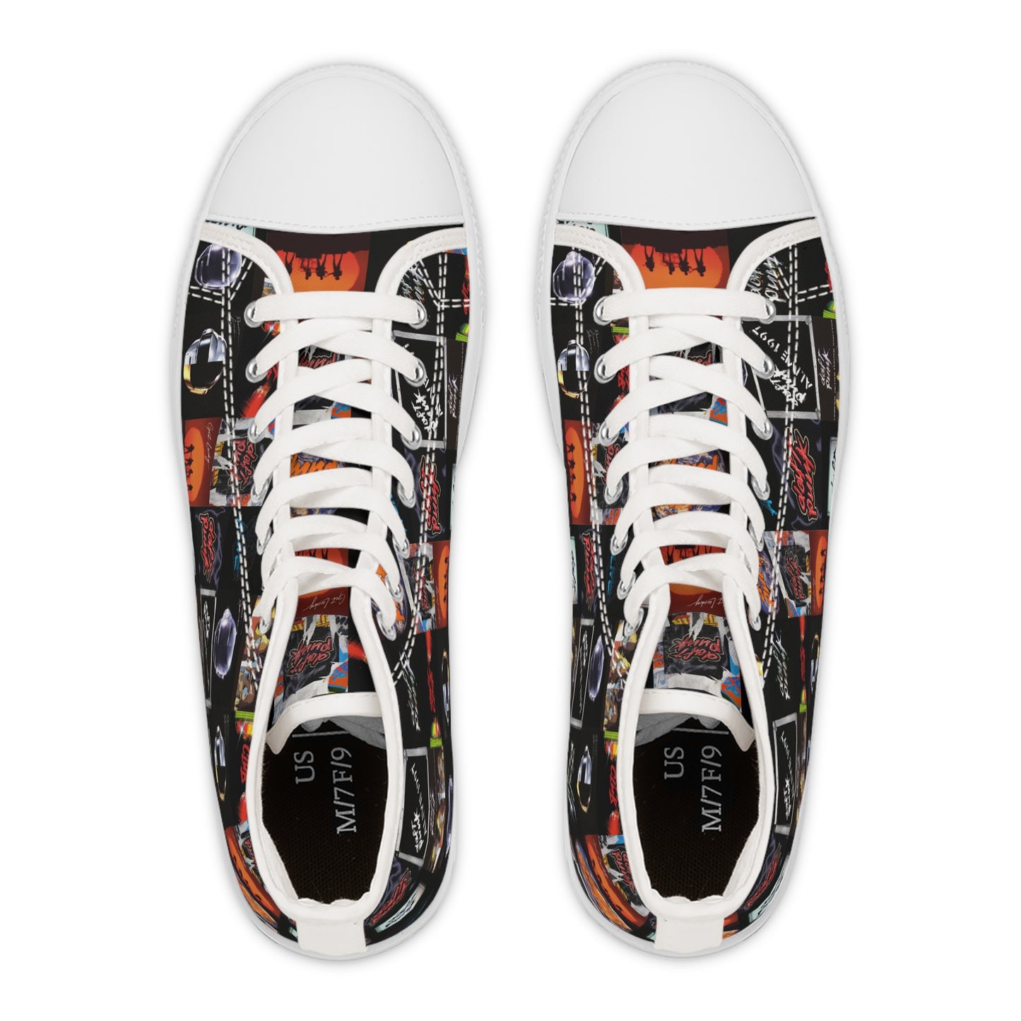 Daft Punk Album Cover Art Collage Women's High Top Sneakers