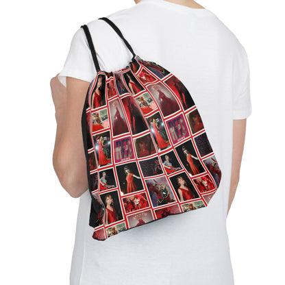 Taylor Swift Red Era Collage Outdoor Drawstring Bag