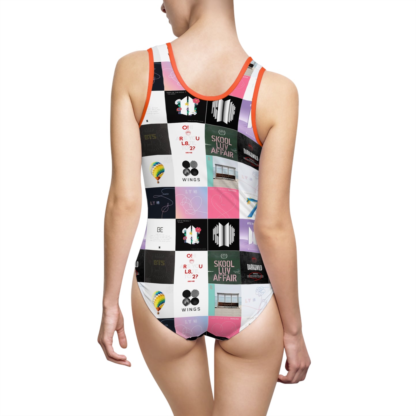 BTS Album Cover Art Collage Women's Classic One-Piece Swimsuit