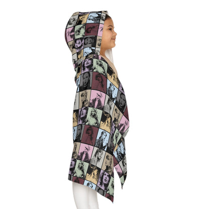 Taylor Swift Eras Collage Youth Hooded Towel