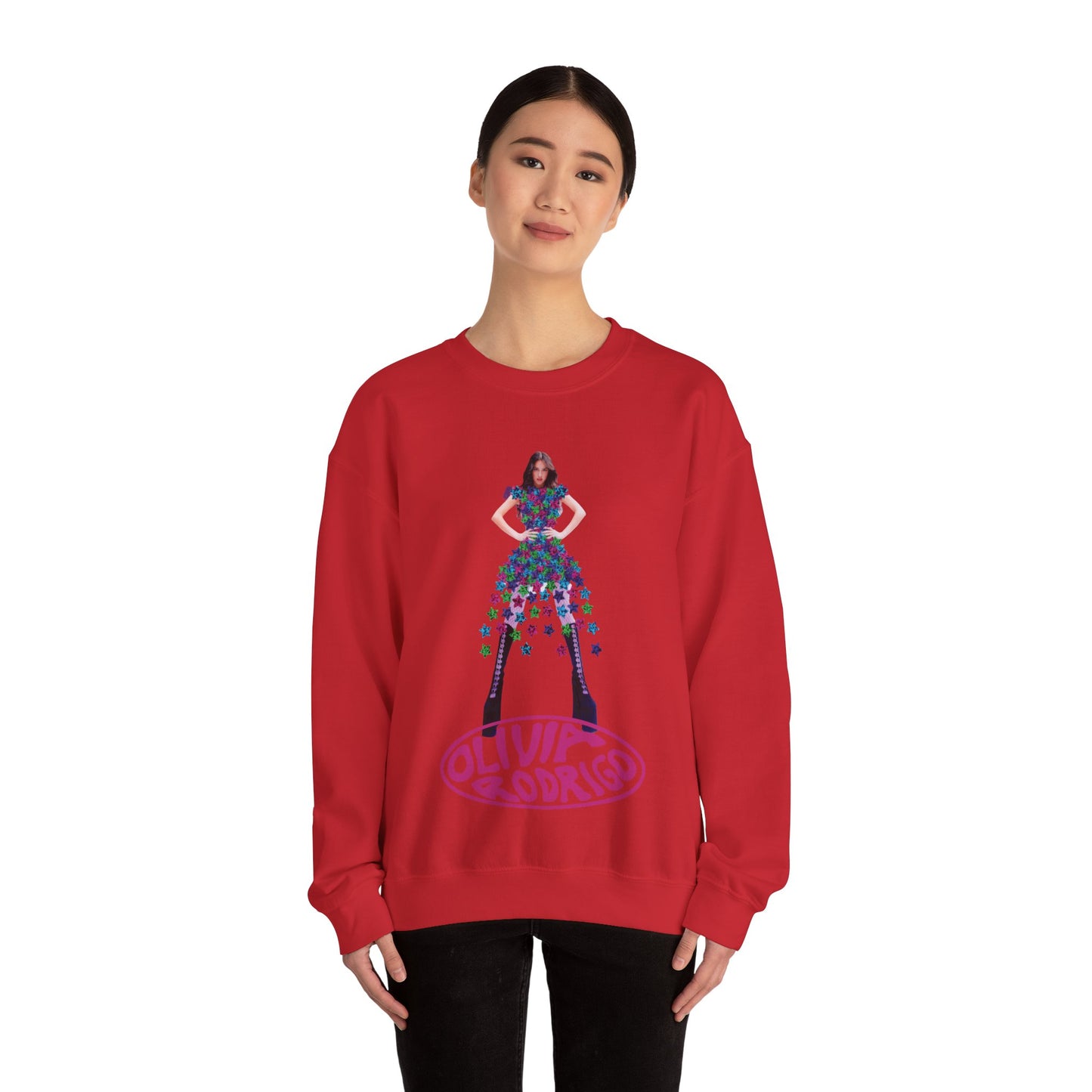 Olivia Rodrigo Hits Magazine Cover Unisex Heavy Blend Crewneck Sweatshirt