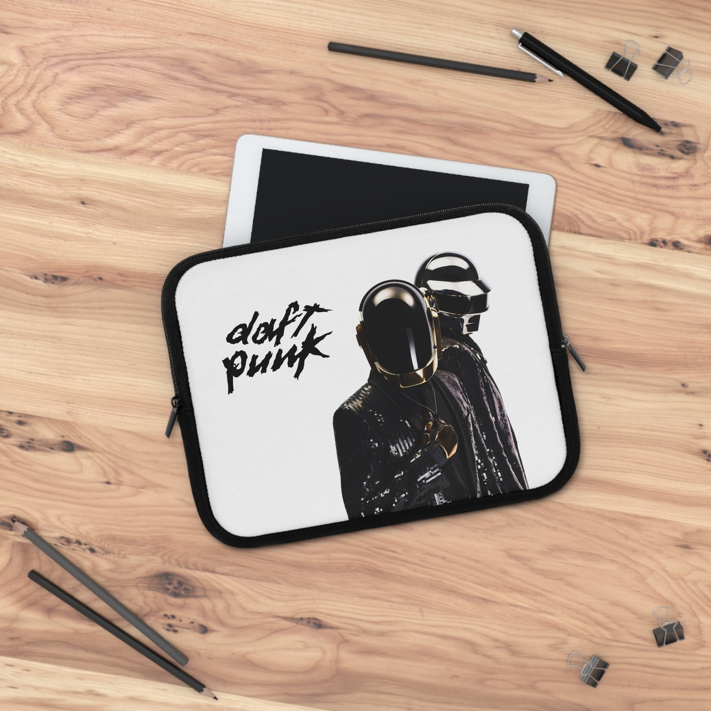 Daft Punk In Black Suits Laptop Sleeve