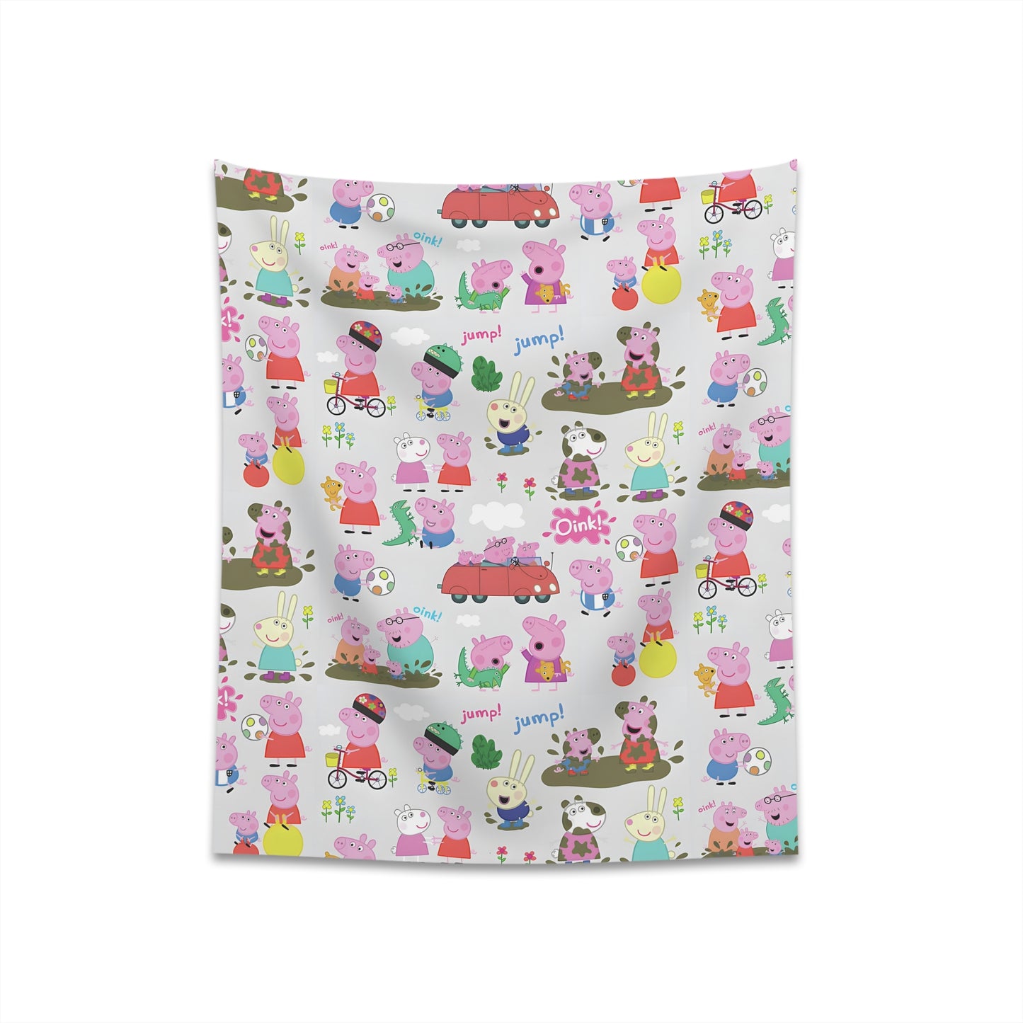 Peppa Pig Oink Oink Collage Printed Wall Tapestry