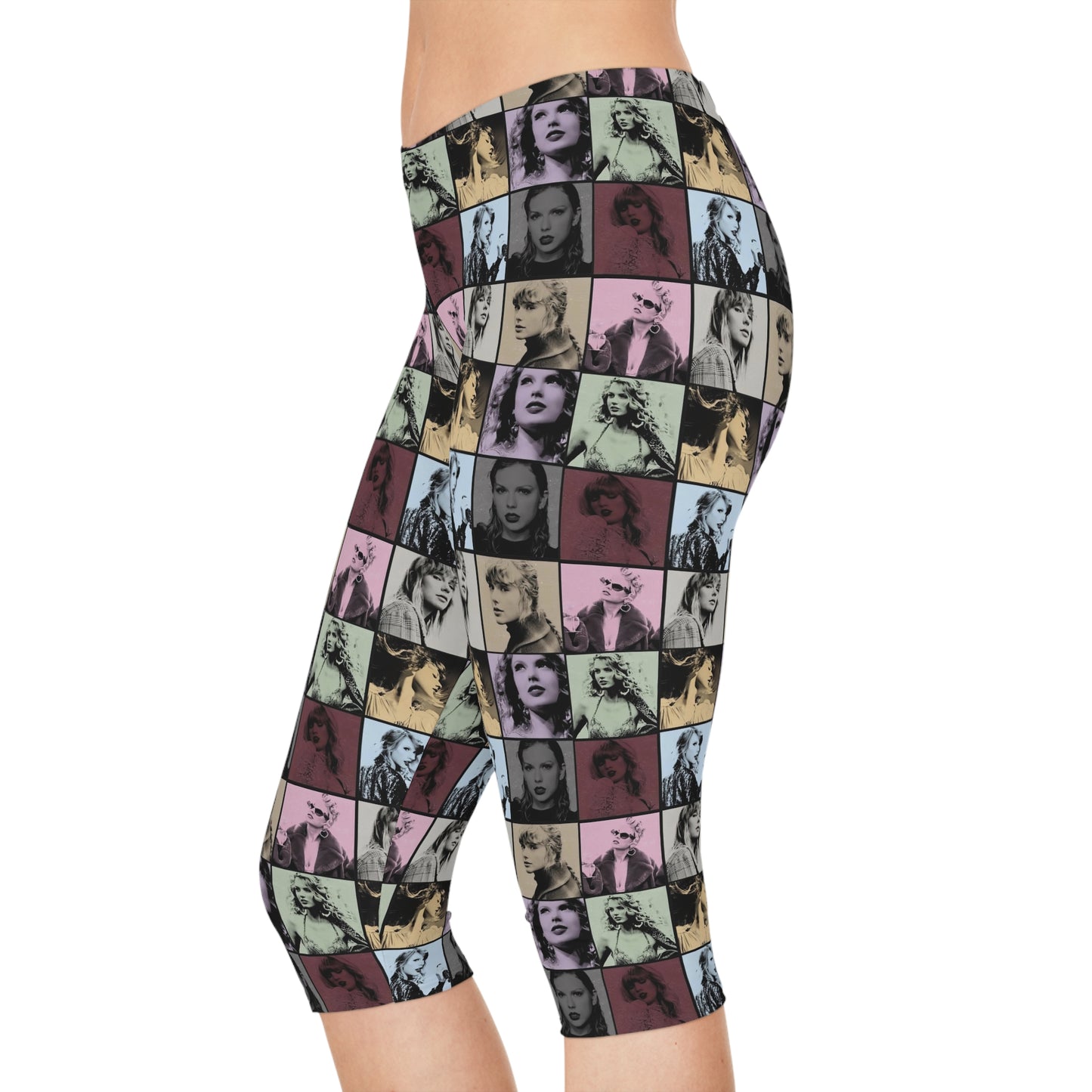 Taylor Swift Eras Collage Women's Capri Leggings