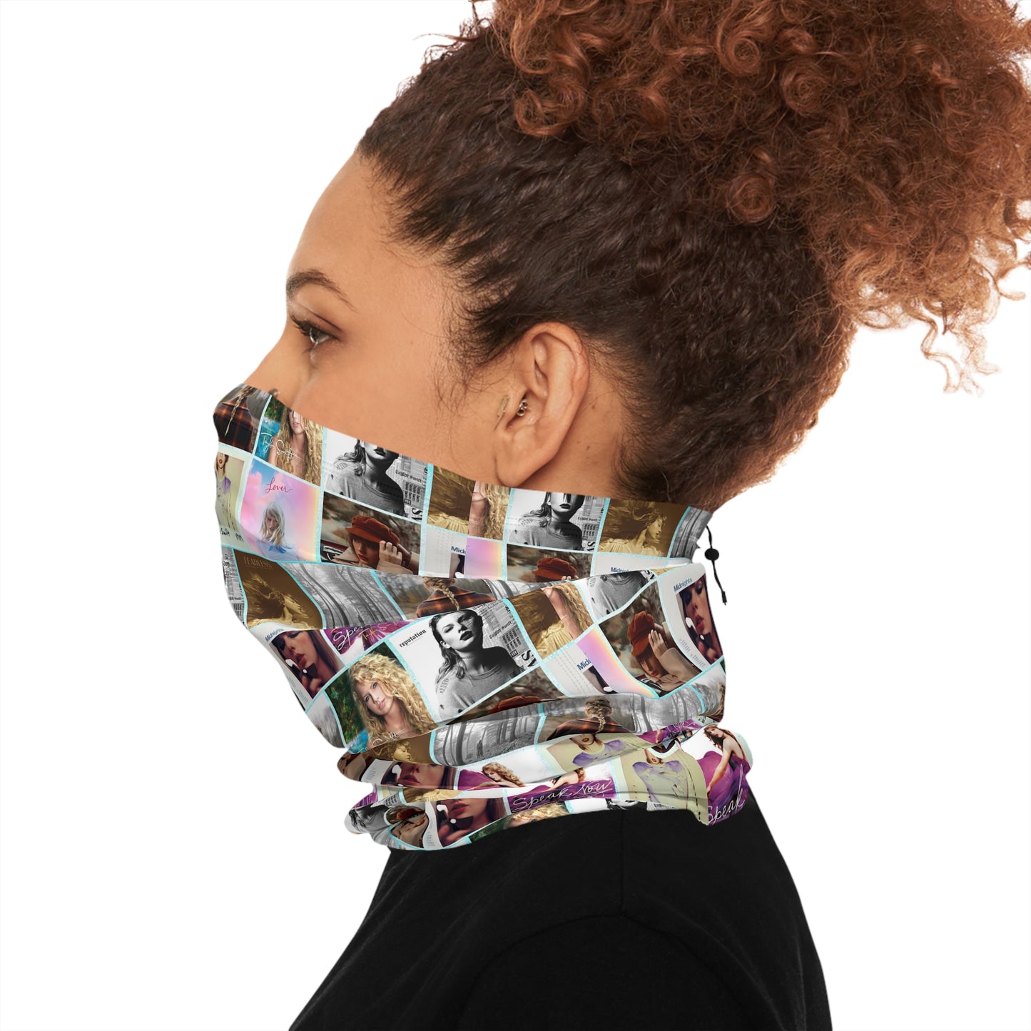 Taylor Swift Album Art Collage Winter Neck Gaiter With Drawstring