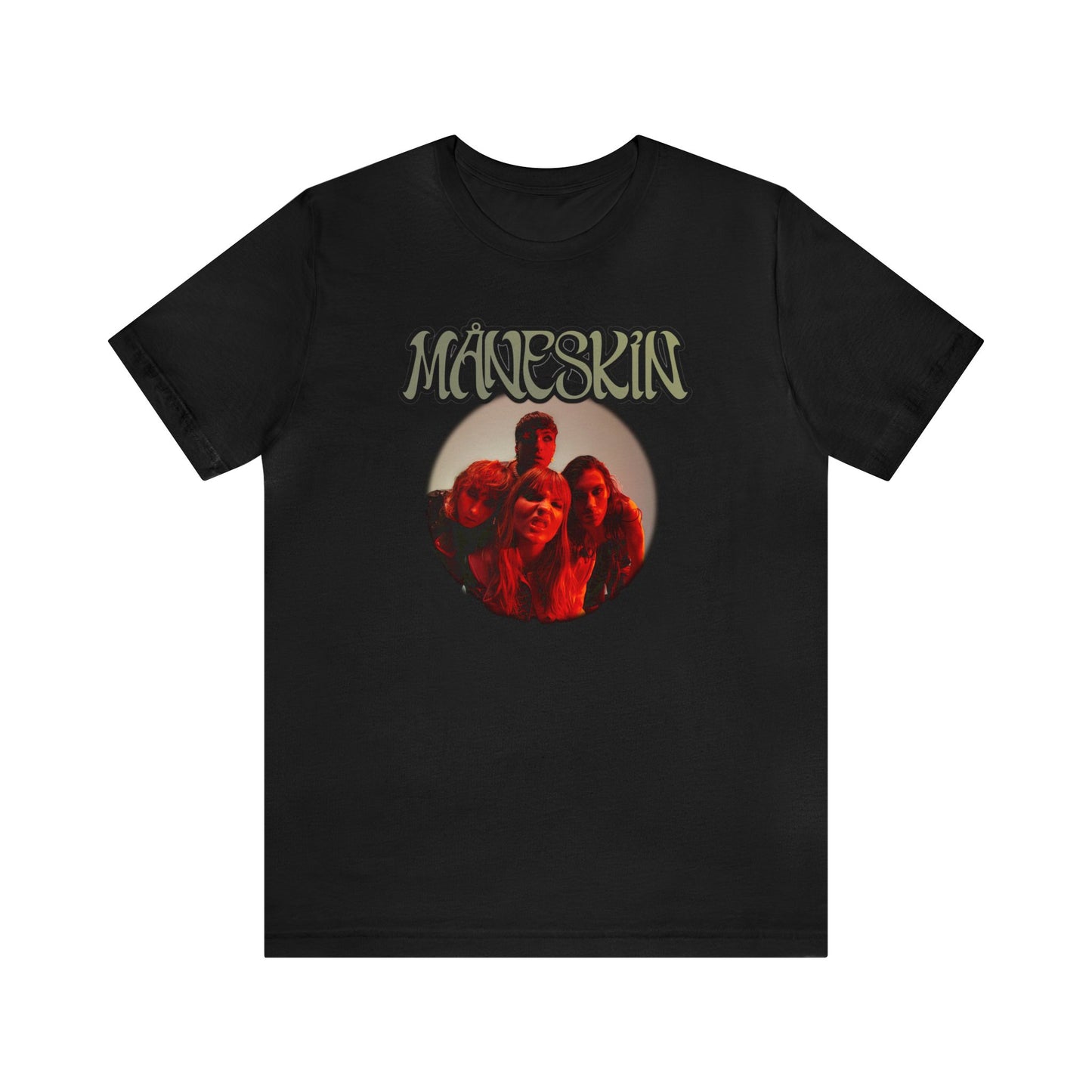 Måneskin Circular Group Photo Unisex Jersey Short Sleeve Tee Shirt