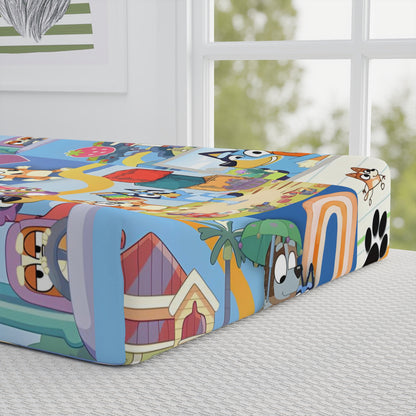 Bluey Playtime Collage Baby Changing Pad Cover