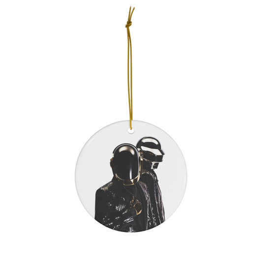 Daft Punk In Black Suits Ceramic Ornament