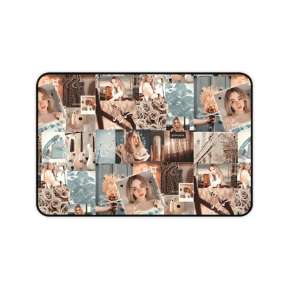 Sabrina Carpenter Peachy Princess Collage Desk Mat