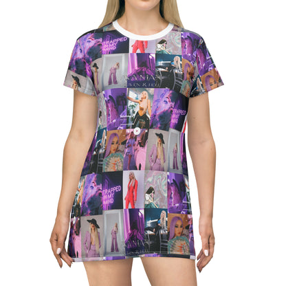 Ava Max Belladonna Photo Collage T-Shirt Dress