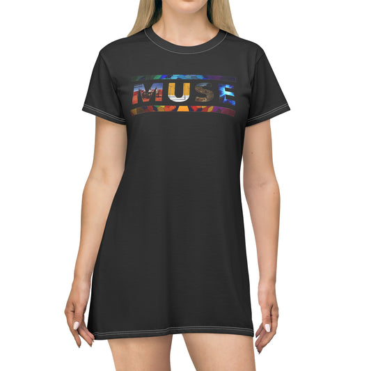 Muse Album Art Letters T-Shirt Dress