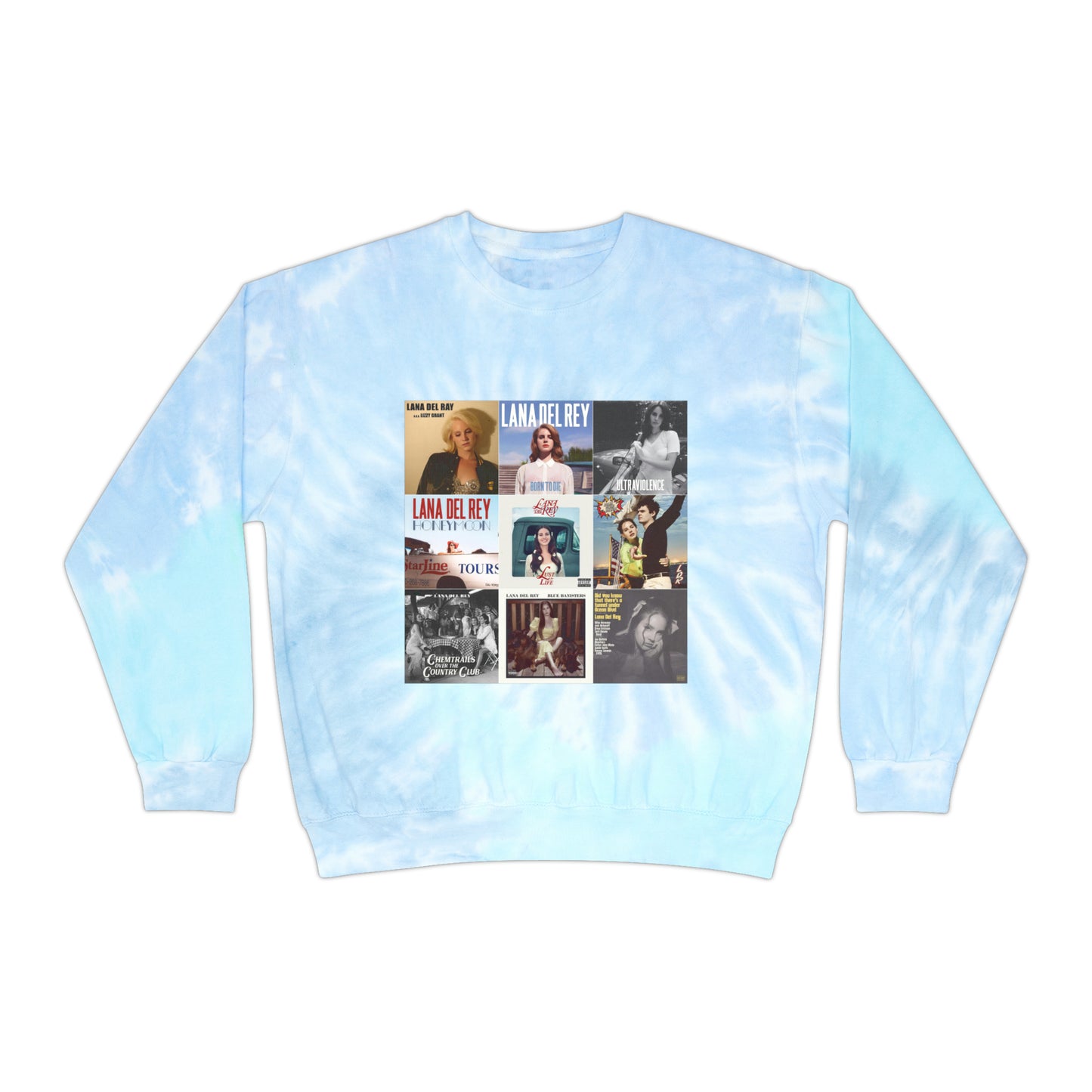 Lana Del Rey Album Cover Collage Unisex Tie-Dye Sweatshirt