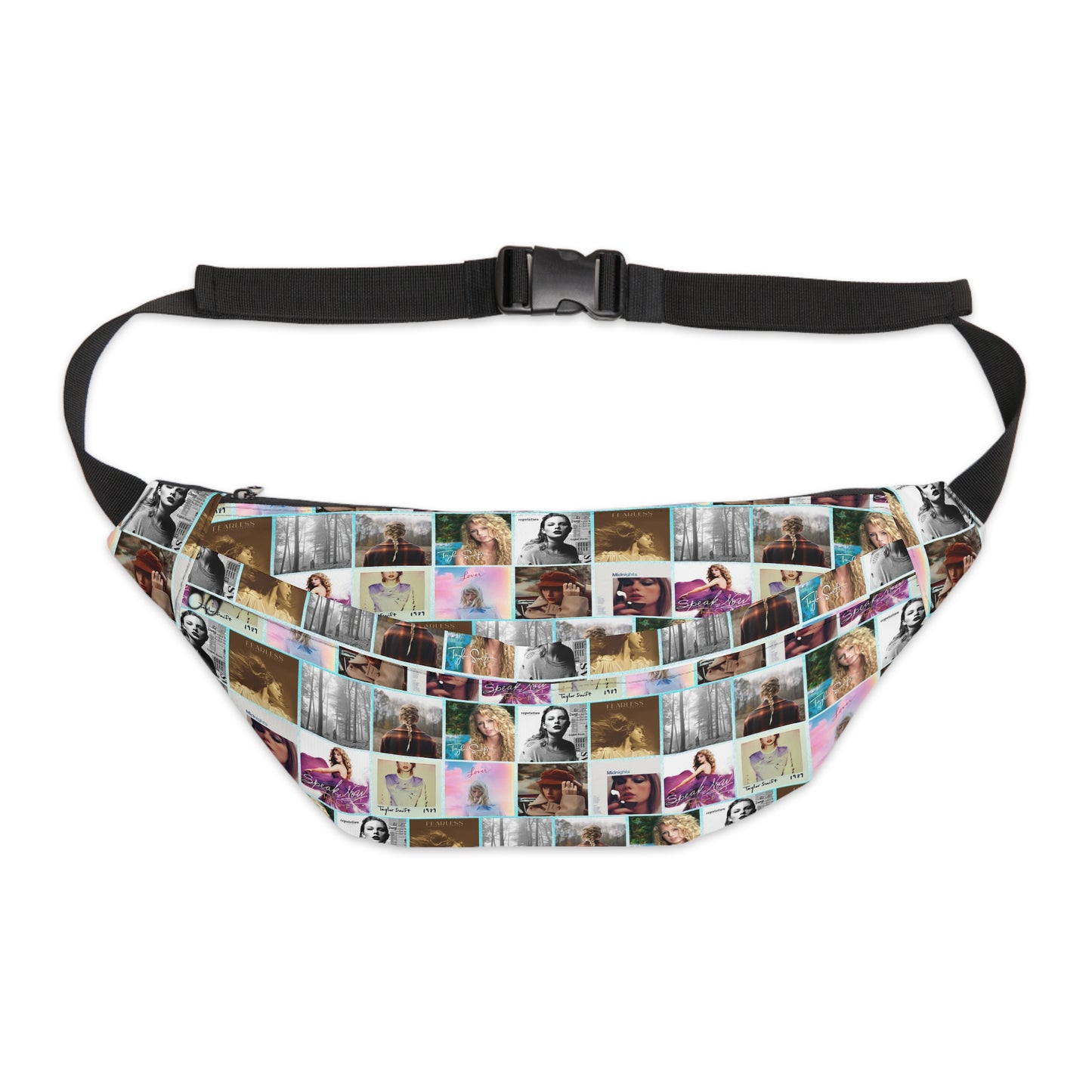 Taylor Swift Album Art Collage Pattern Large Fanny Pack