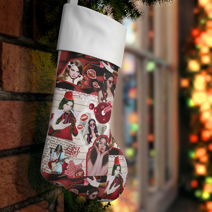 Lana Del Rey Cherry Coke Collage Christmas Holiday Stocking