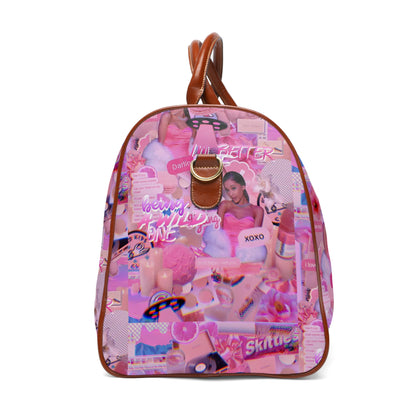 Ariana Grande Purple Vibes Collage Waterproof Travel Bag