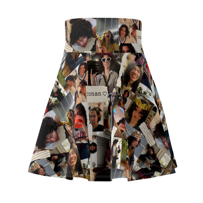 Conan Grey Being Cute Photo Collage Women's Skater Skirt