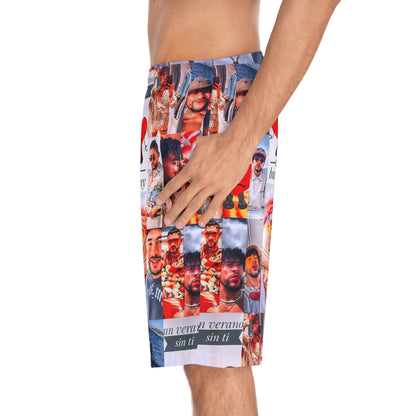 Bad Bunny Un Verano Sin Ti Photo Collage Men's Board Shorts