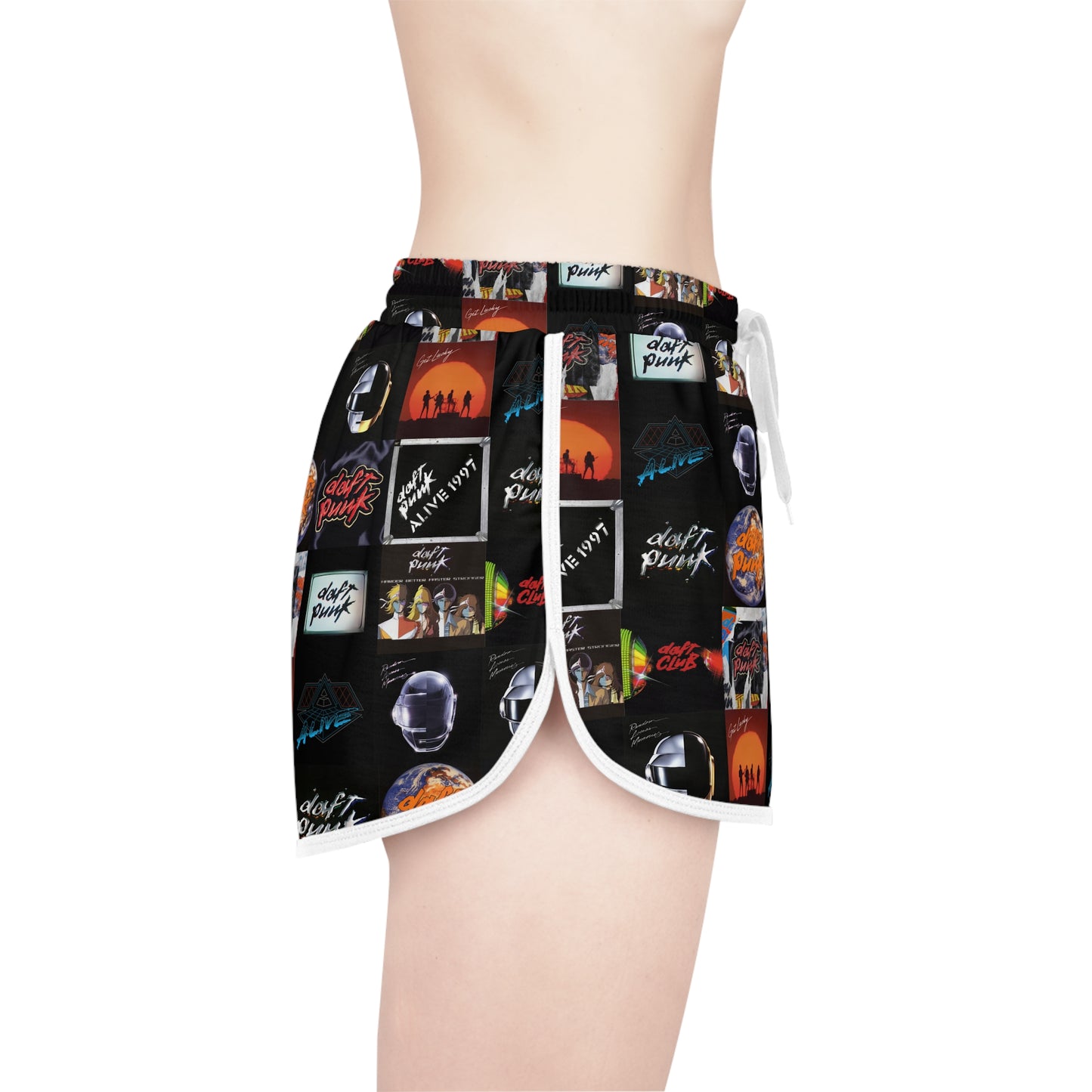 Daft Punk Album Cover Art Collage Women's Relaxed Shorts