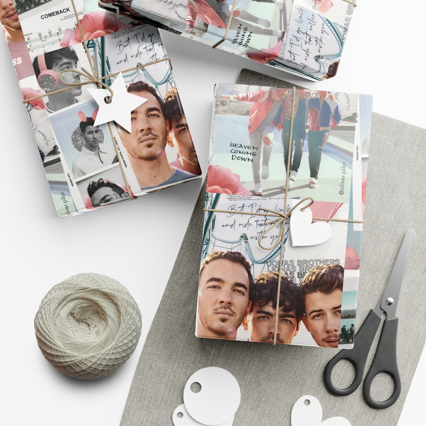 Jonas Brother Happiness Begins Collage Gift Wrap Paper