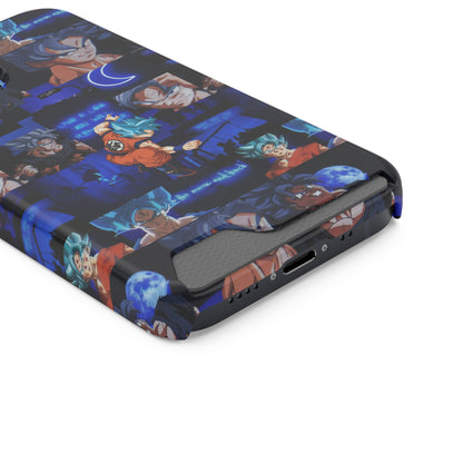 Dragon Ball Z Saiyan Moonlight Collage Phone Case With Card Holder