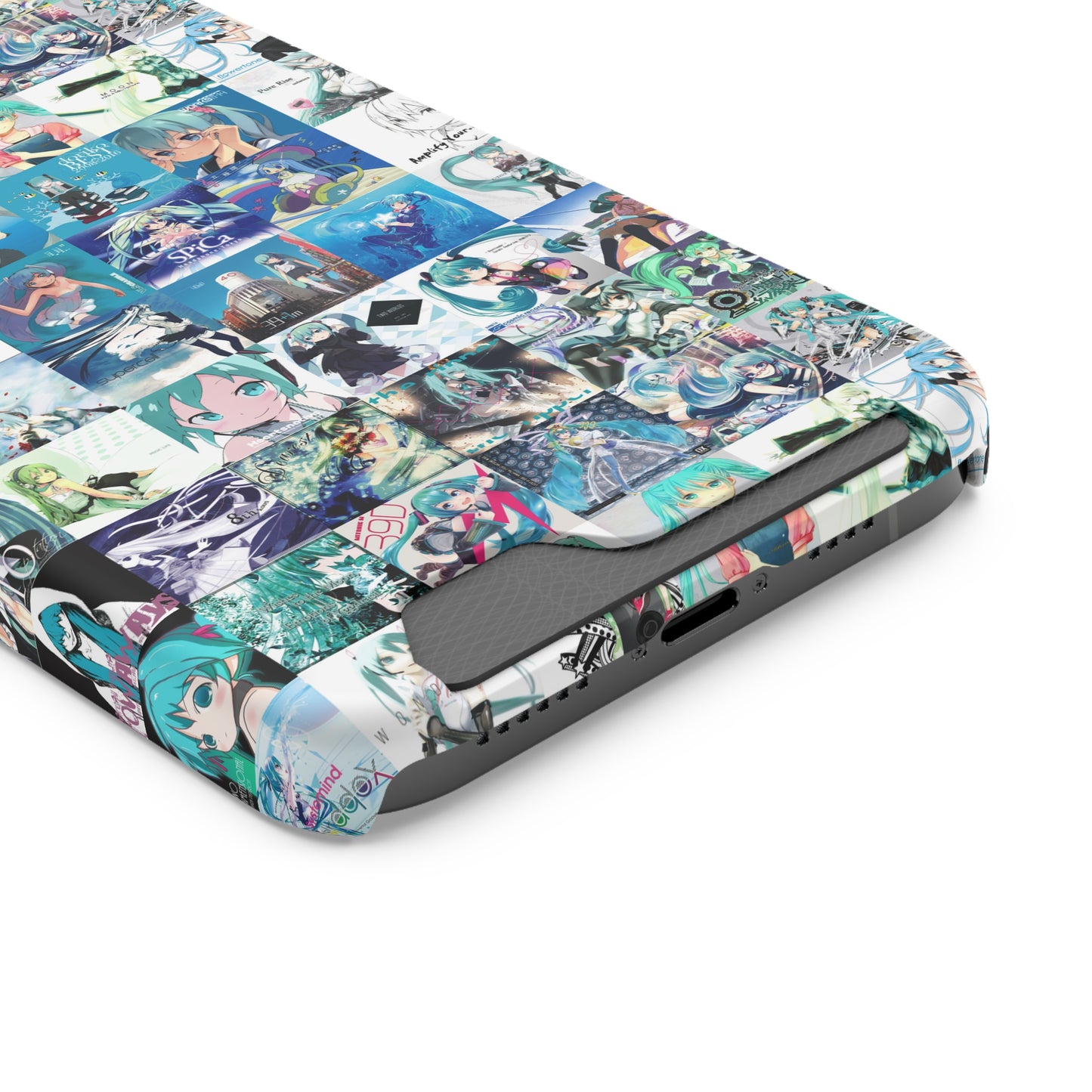 Hatsune Miku Album Cover Collage Phone Case With Card Holder