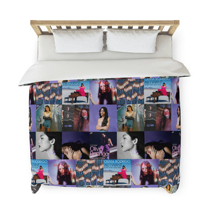 Olivia Rodrigo Album Cover Art Collage Duvet Cover