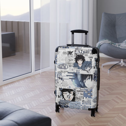 Demon Slayer Giyu Aesthetic Collage Suitcase