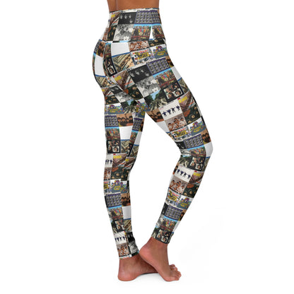 The Beatles Album Cover Collage High Waisted Yoga Leggings