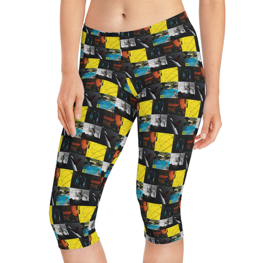 Post Malone Album Art Collage Women's Capri Leggings