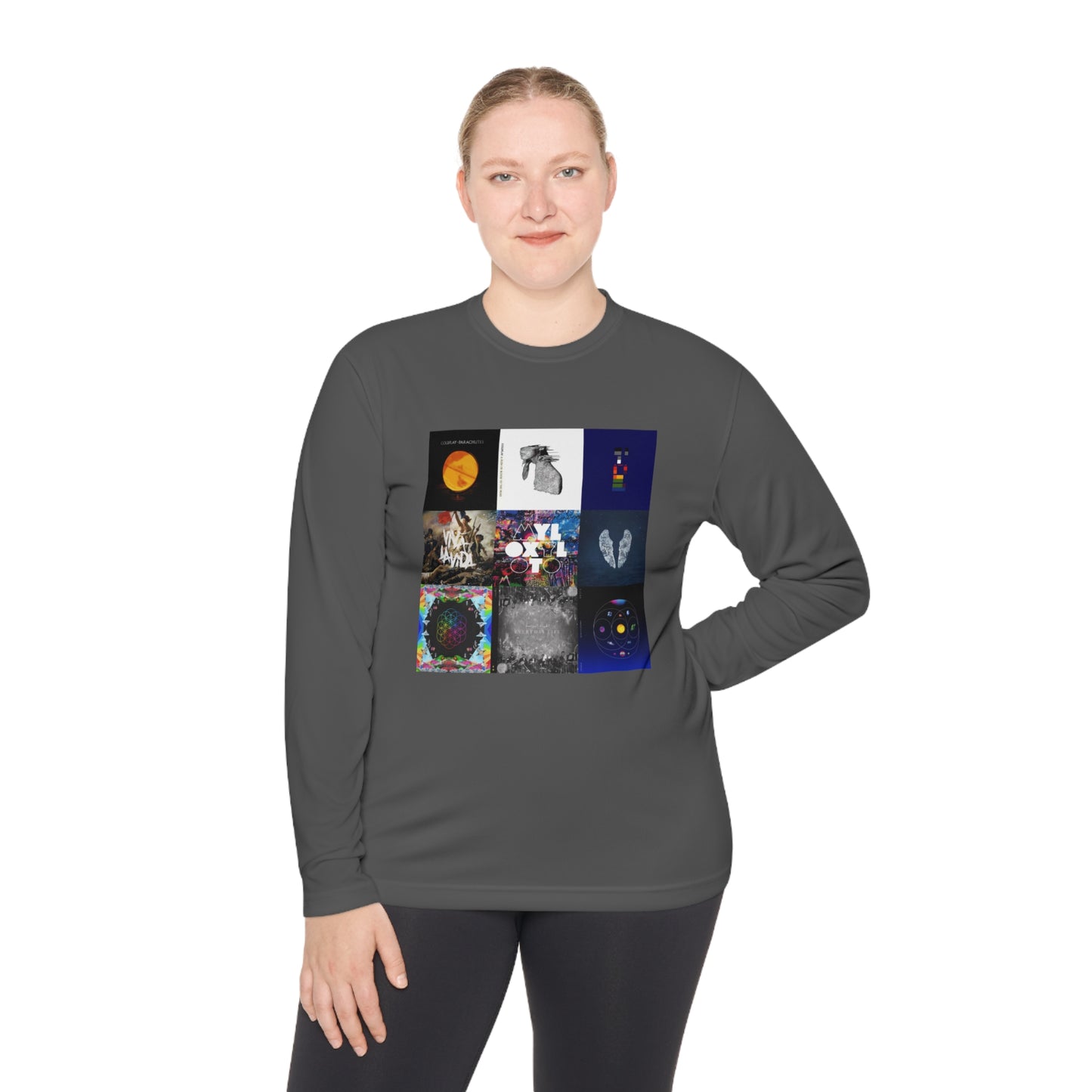 Colplay Album Cover Collage Unisex Lightweight Long Sleeve Tee