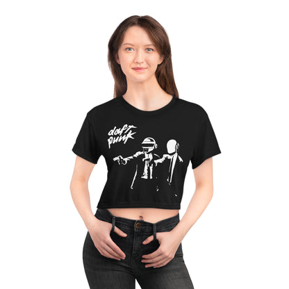 Daft Punk Pulp Fiction Parody Crop Tee