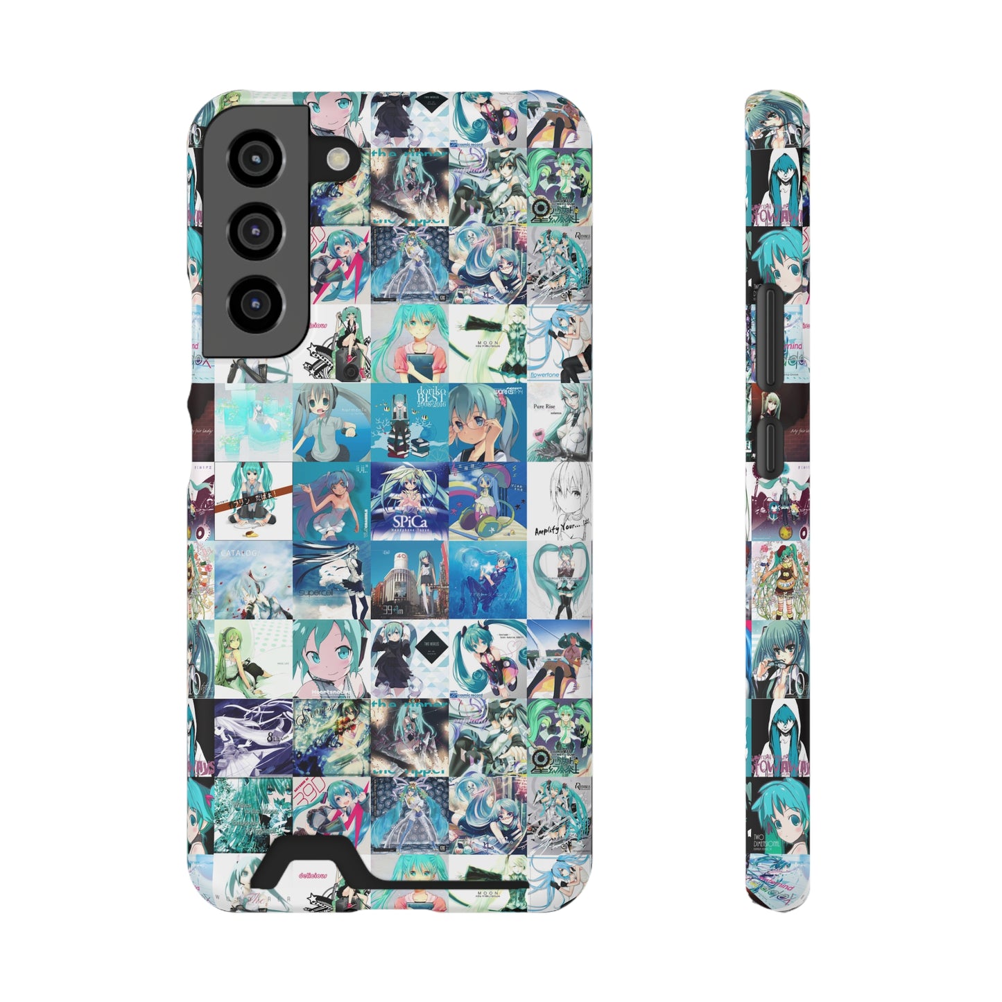 Hatsune Miku Album Cover Collage Phone Case With Card Holder