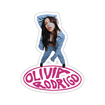 Olivia Rodrigo Look Up Pose Logo Kiss-Cut Sticker