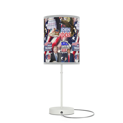 Donald Trump 2024 MAGA Montage Lamp on a Stand