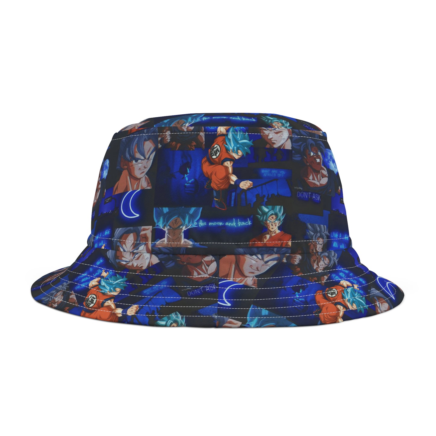 Dragon Ball Z Saiyan Moonlight Collage Bucket Hat