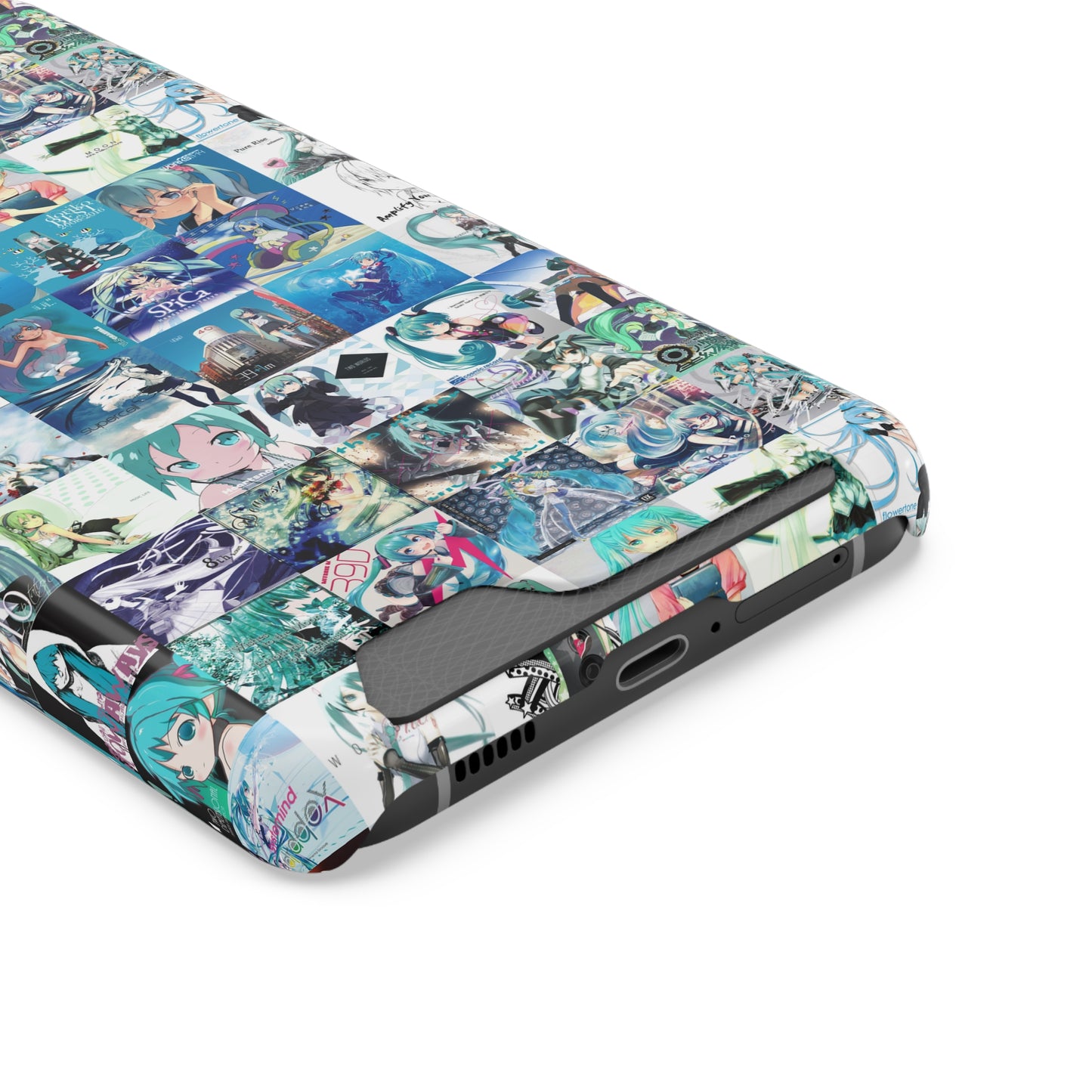 Hatsune Miku Album Cover Collage Phone Case With Card Holder