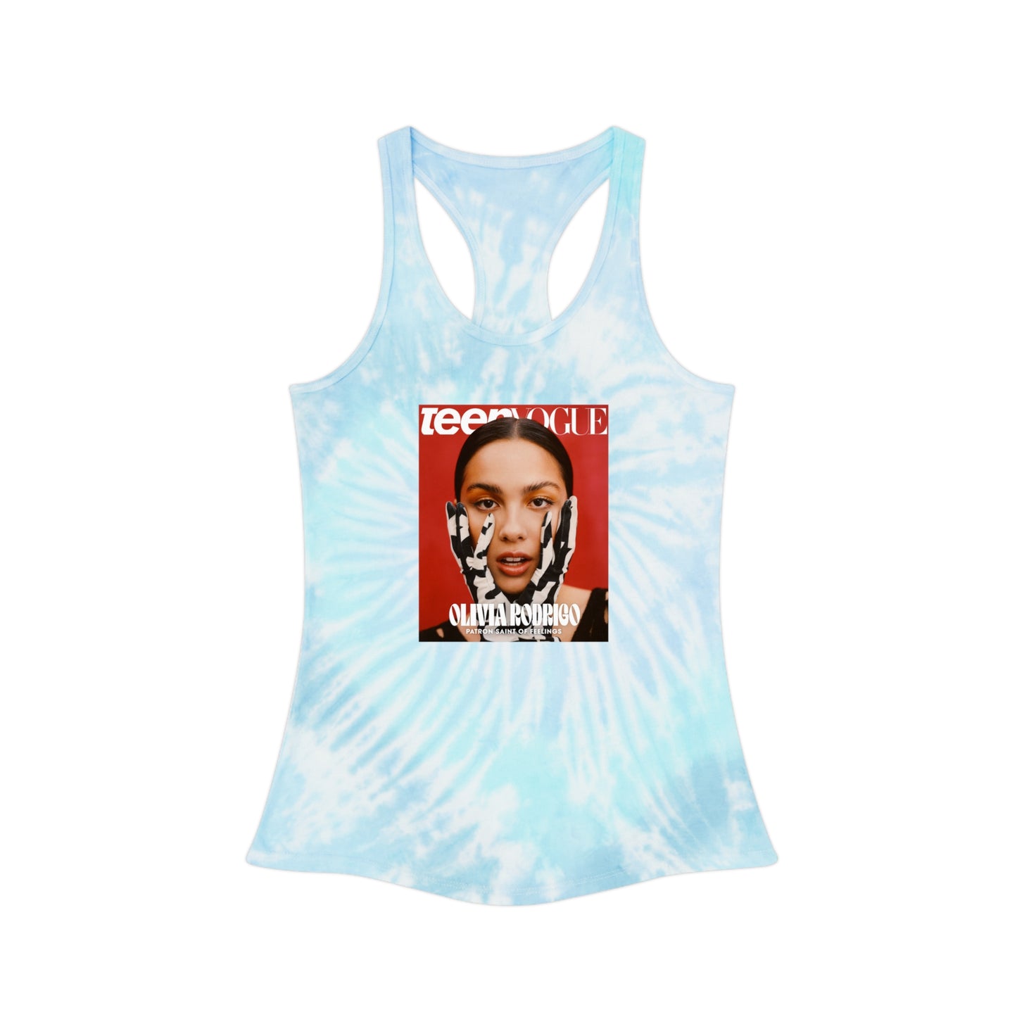 Olivia Rodrigo Teen Vogue Magazine Cover Tie Dye Racerback Tank Top