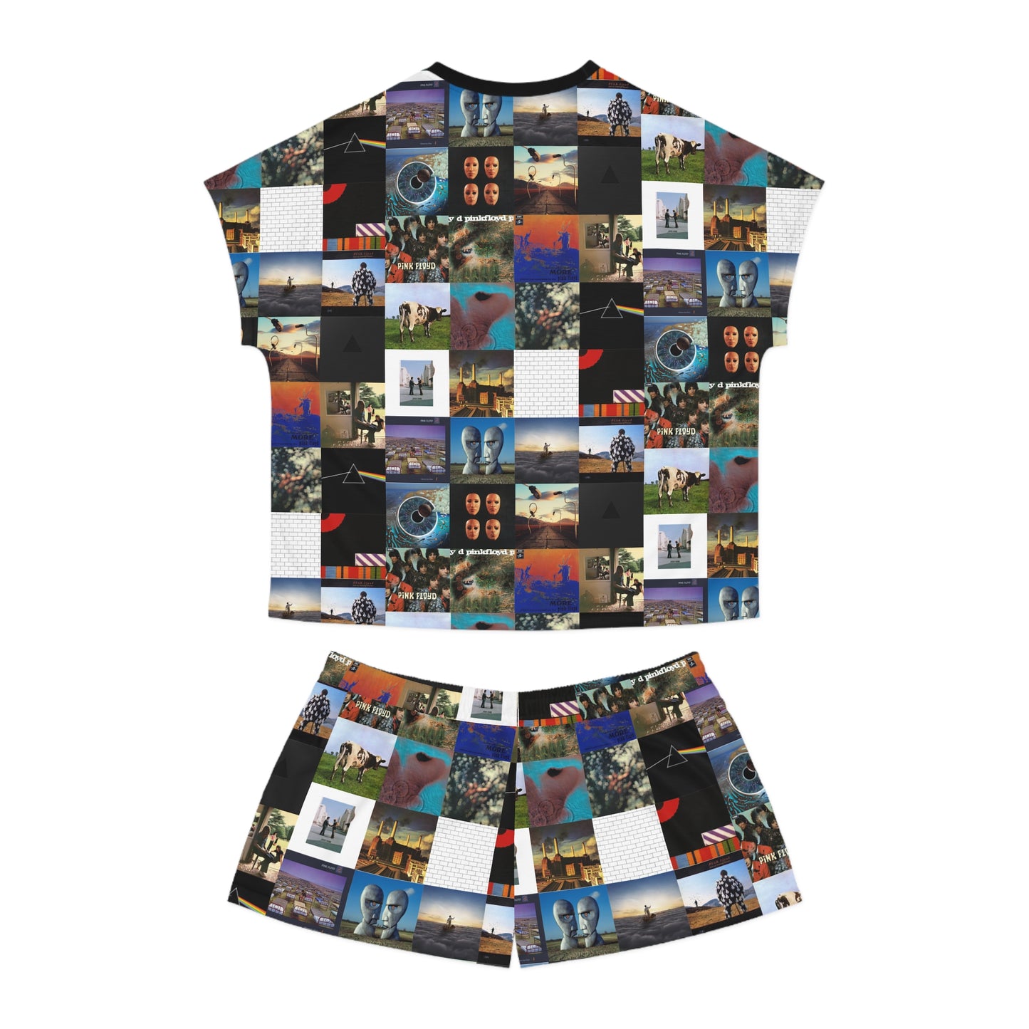 Pink Floyd Album Cover Collage Women's Short Pajama Set