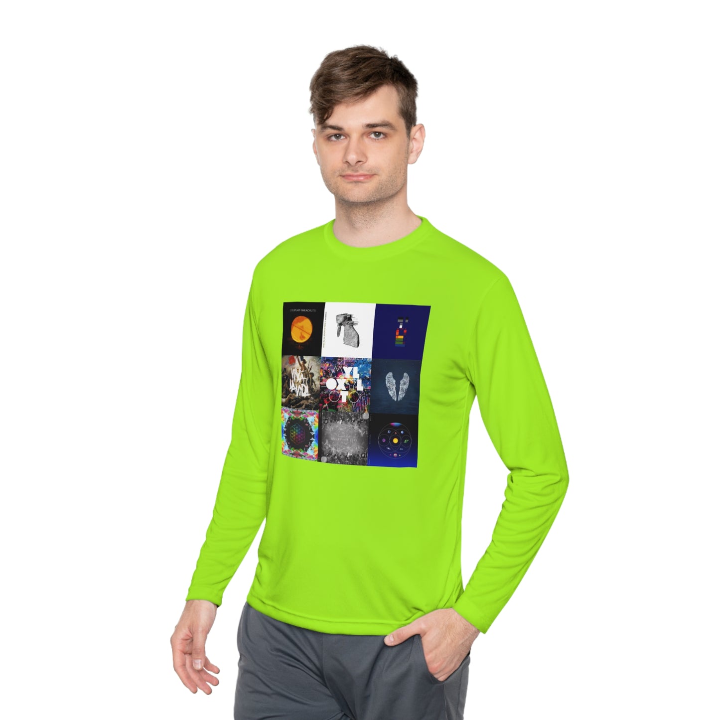 Colplay Album Cover Collage Unisex Lightweight Long Sleeve Tee