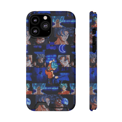 Dragon Ball Z Saiyan Moonlight Collage Phone Case With Card Holder