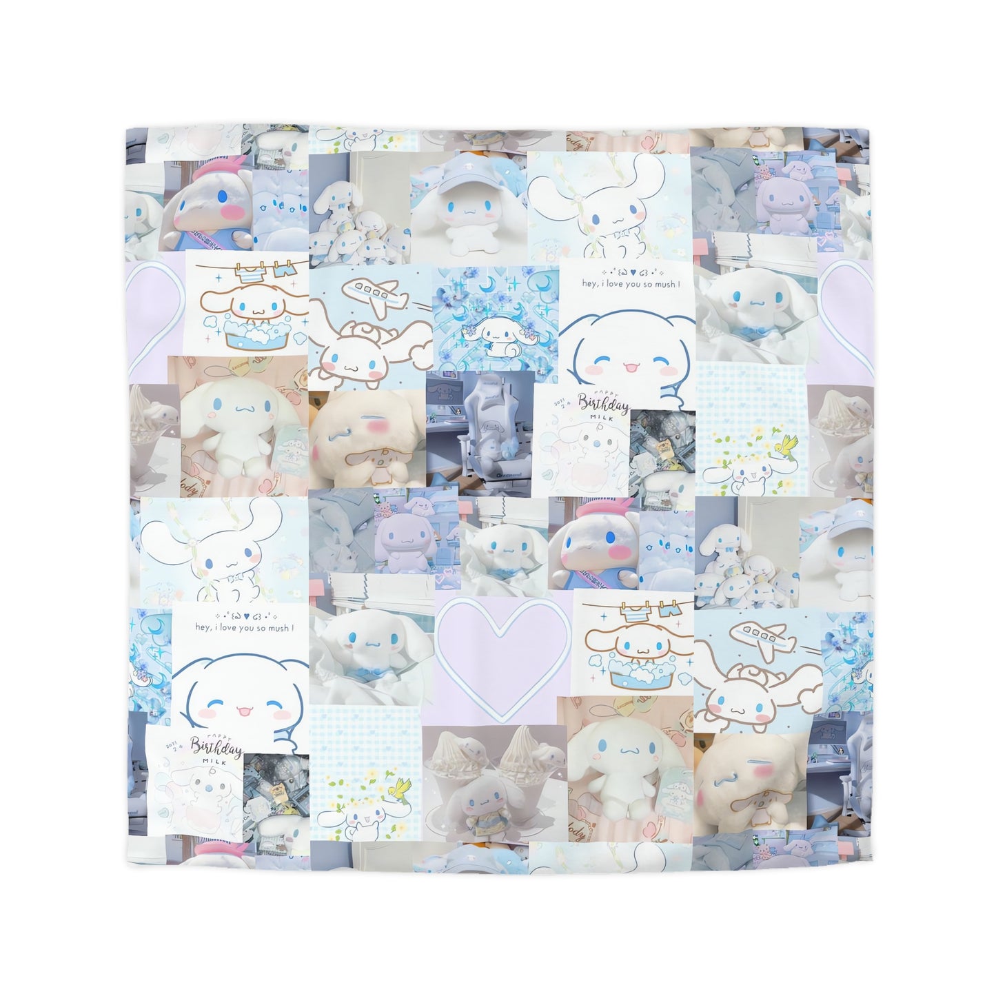 Cinnamoroll I Love You So Mush Photo Collage Microfiber Duvet Cover