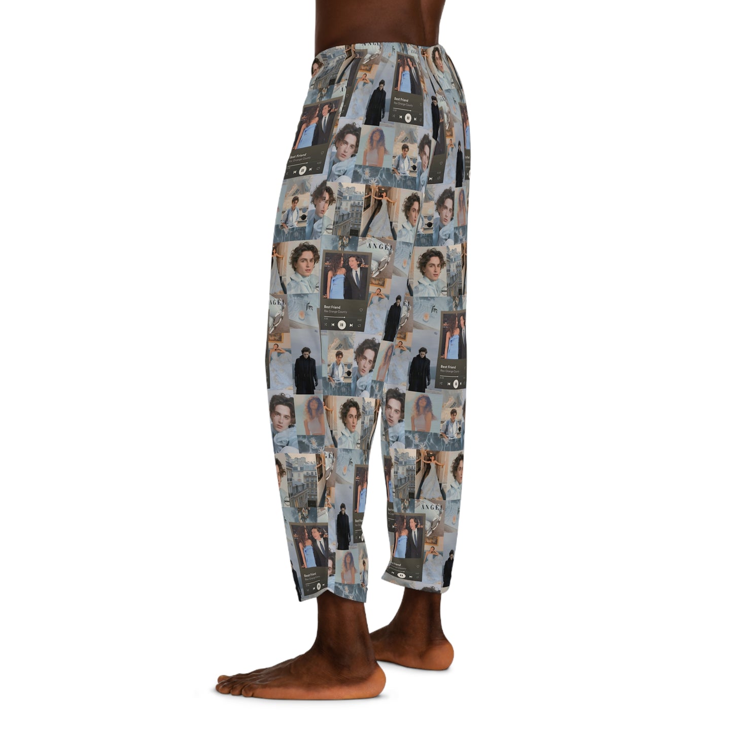 Timothee Chalamet And Zendaya Best Friend Collage Men's Pajama Pants