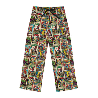 Marvel Comic Book Cover Collage Women's Pajama Pants