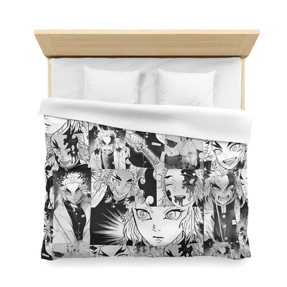 Demon Slayer Kyojuro Rengoku Collage Microfiber Duvet Cover