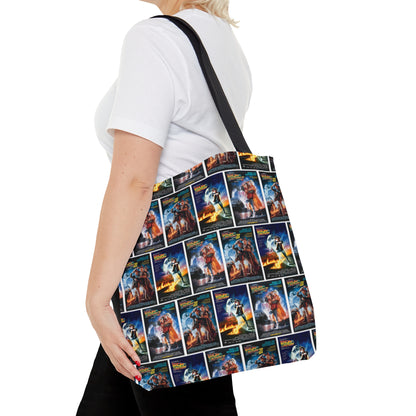 Back To The Future Movie Posters Collage Tote Bag