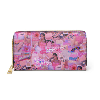 Ariana Grande Purple Vibes Collage Zipper Wallet