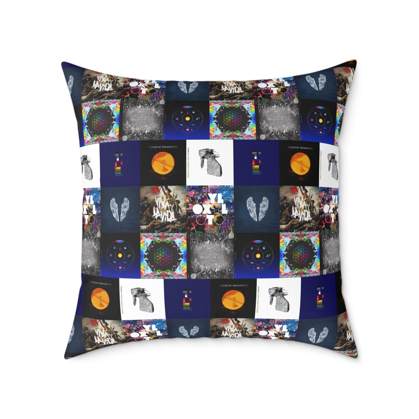 Colplay Album Cover Collage Spun Polyester Pillow