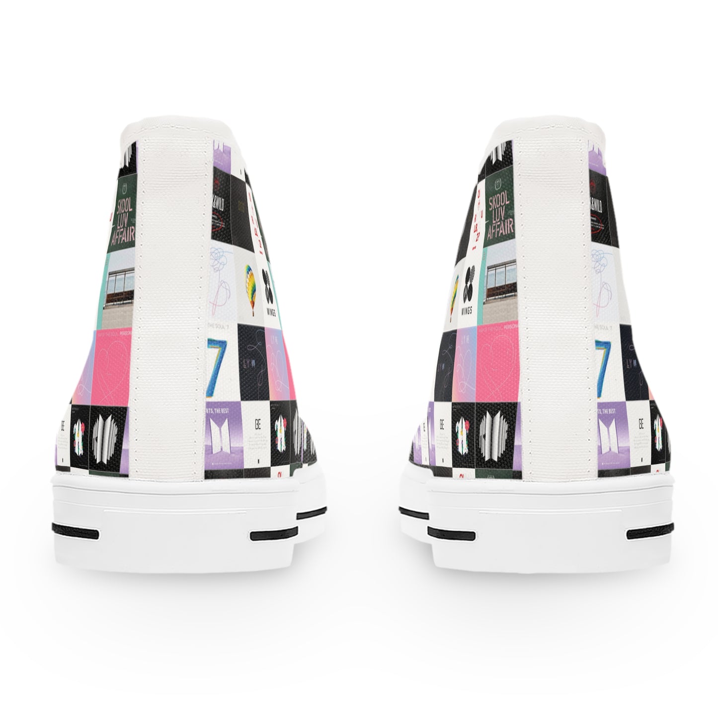 BTS Album Cover Art Collage Women's High Top Sneakers