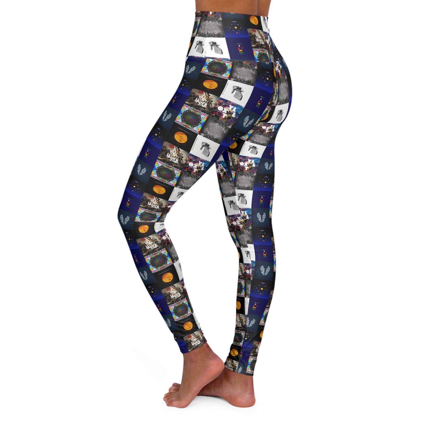 Colplay Album Cover Collage High Waisted Yoga Leggings